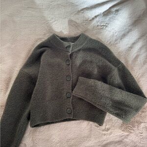 Zara Olive Green Knit Sweater